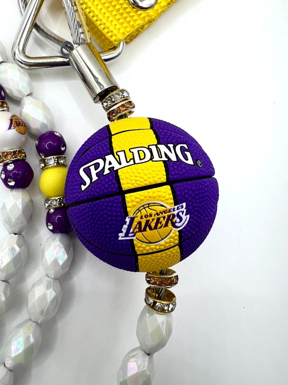 Los Angeles Lakers Beaded Dog Leash - Glam & Boujee